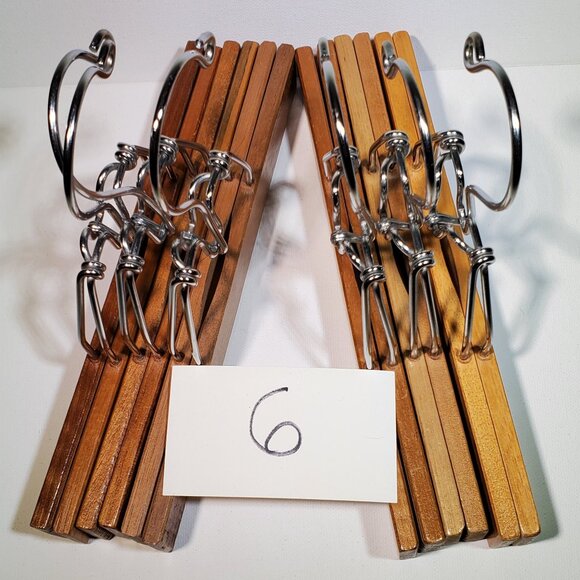 VINTAGE WOOD PANTS HANGERS..1970 ERA..BUNDLE NO. SIX..BUNDLE QUANTITY SIX - Picture 2 of 3